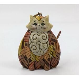 NEW Jim Shore Heartwood Creek Elijah Fat Cat Folk Art Christmas Ornament 2007